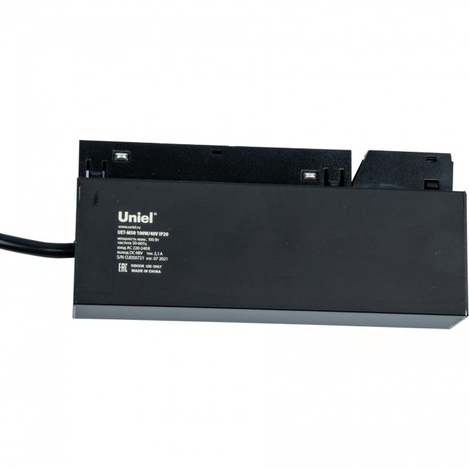 Блок питания для магнитного шинопровода UNIEL UET-M50 100W/48V IP20 UL-00008750 Блок питания для магнитного шинопровода UNIEL UET-M50 100W/48V IP20 UL-00008750