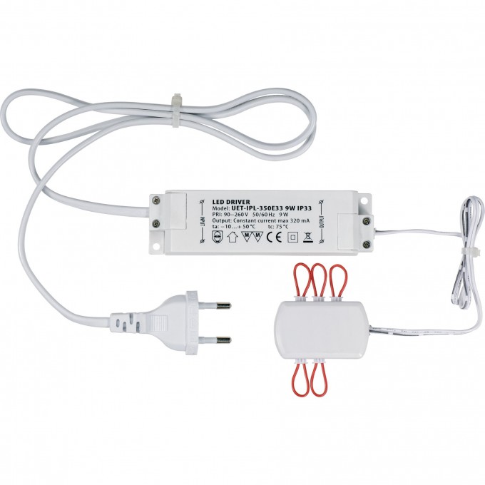 Блок питания для светодиодов с вилкой UNIEL UET-IPL-350E33 9W IP33 6 выходов 08940 Блок питания для светодиодов с вилкой UNIEL UET-IPL-350E33 9W IP33 6 выходов 08940