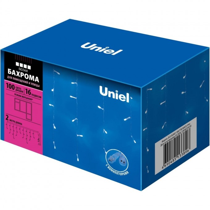 Гирлянда UNIEL ULD-B2007-100/TTK WHITE IP44 UL-00007209 Гирлянда UNIEL ULD-B2007-100/TTK WHITE IP44 UL-00007209