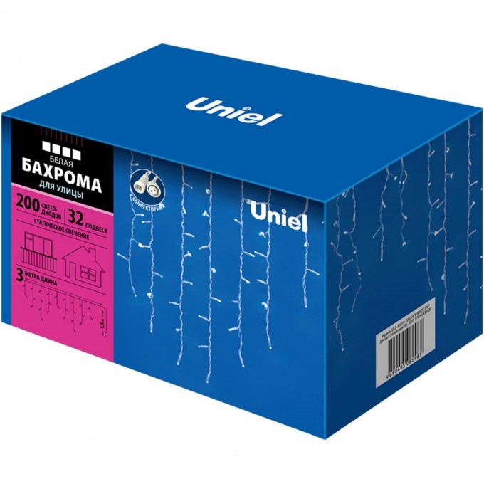 Гирлянда UNIEL ULD-B3010-200/SWK WHITE IP67 UL-00001367 Гирлянда UNIEL ULD-B3010-200/SWK WHITE IP67 UL-00001367