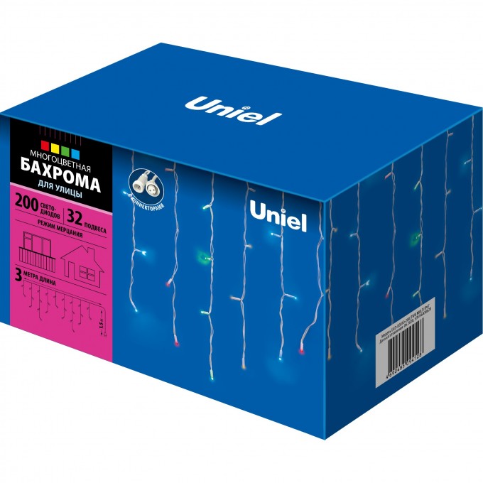 Гирлянда UNIEL ULD-B3010-200/TWK MULTI IP67 UL-00002272 Гирлянда UNIEL ULD-B3010-200/TWK MULTI IP67 UL-00002272
