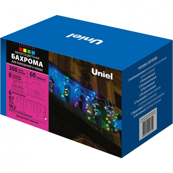 Гирлянда UNIEL ULD-B6007-300/DTA MULTI IP44 UL-00008556 Гирлянда UNIEL ULD-B6007-300/DTA MULTI IP44 UL-00008556