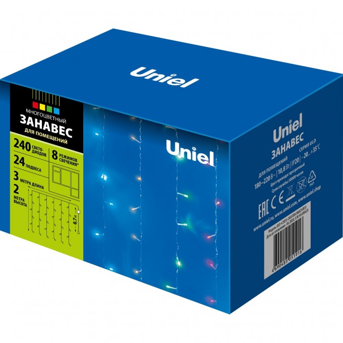 Гирлянда UNIEL ULD-C2030-240/DTA MULTI IP20 07943 Гирлянда UNIEL ULD-C2030-240/DTA MULTI IP20 07943