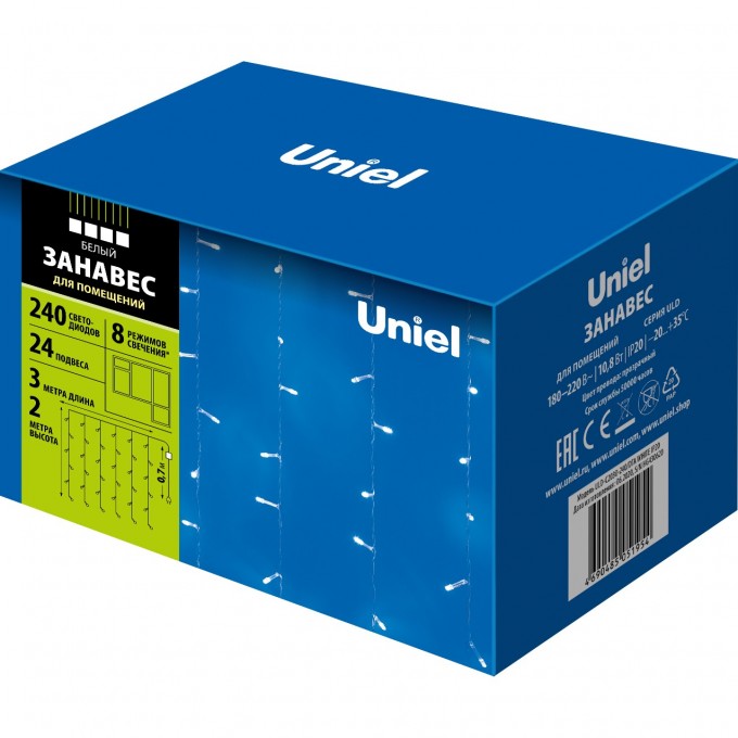 Гирлянда UNIEL ULD-C2030-240/DTA WHITE IP20 06739 Гирлянда UNIEL ULD-C2030-240/DTA WHITE IP20 06739