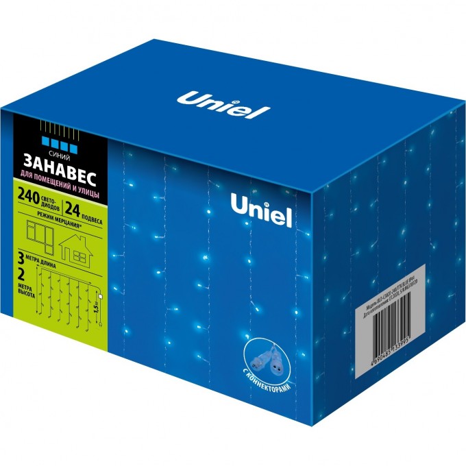 Гирлянда UNIEL ULD-C3020-240/TTK BLUE IP44 UL-00007215 Гирлянда UNIEL ULD-C3020-240/TTK BLUE IP44 UL-00007215