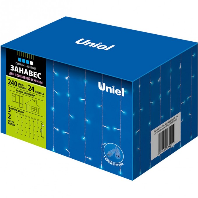 Гирлянда UNIEL ULD-C3020-240/TTK BLUE-WHITE IP44 UL-00007214 Гирлянда UNIEL ULD-C3020-240/TTK BLUE-WHITE IP44 UL-00007214