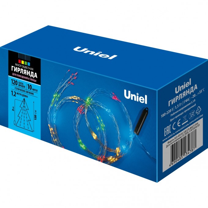 Гирлянда UNIEL ULD-E0120-120/STA MULTI IP44 UL-00007283 Гирлянда UNIEL ULD-E0120-120/STA MULTI IP44 UL-00007283