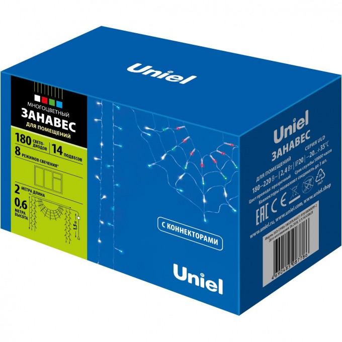 Гирлянда UNIEL ULD-E1906-180/DTK MULTI IP20 RAINBOW-2 UL-00001411 Гирлянда UNIEL ULD-E1906-180/DTK MULTI IP20 RAINBOW-2 UL-00001411