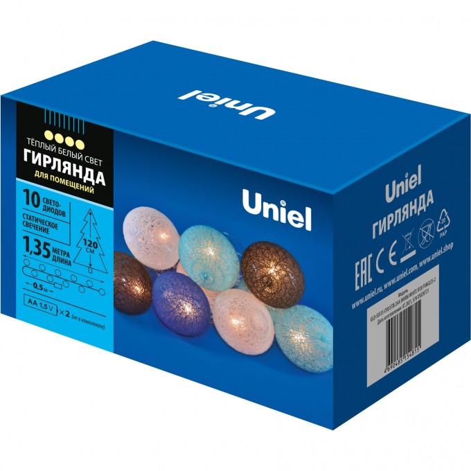 Гирлянда UNIEL ULD-S0135-010/STB/2AA WARM WHITE IP20 TANGLES-2 UL-00008420 Гирлянда UNIEL ULD-S0135-010/STB/2AA WARM WHITE IP20 TANGLES-2 UL-00008420