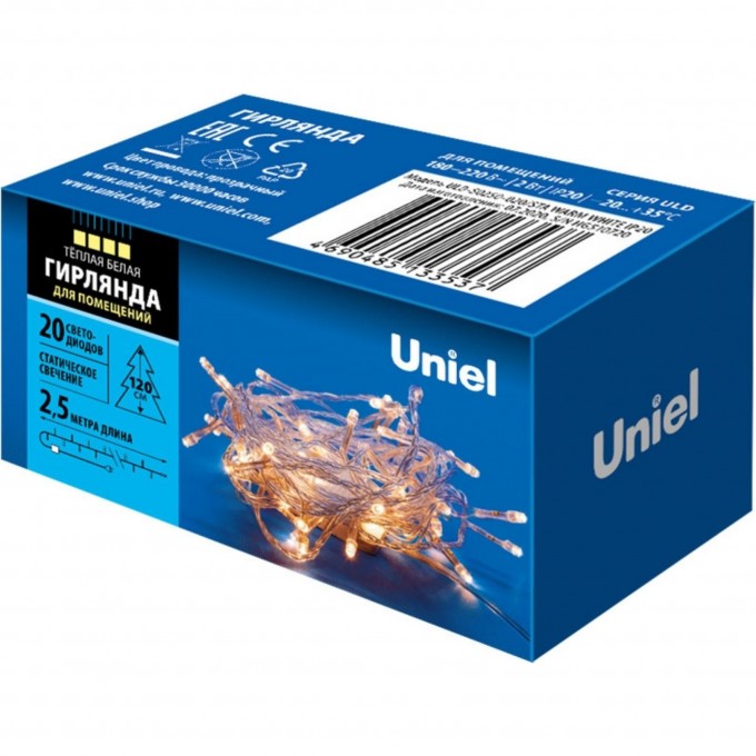 Гирлянда UNIEL ULD-S0250-020/STA WARM WHITE IP20 UL-00007191 Гирлянда UNIEL ULD-S0250-020/STA WARM WHITE IP20 UL-00007191