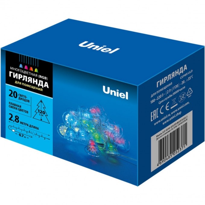 Гирлянда UNIEL ULD-S0280-020/DTA RGB IP20 BELLS 07919 Гирлянда UNIEL ULD-S0280-020/DTA RGB IP20 BELLS 07919