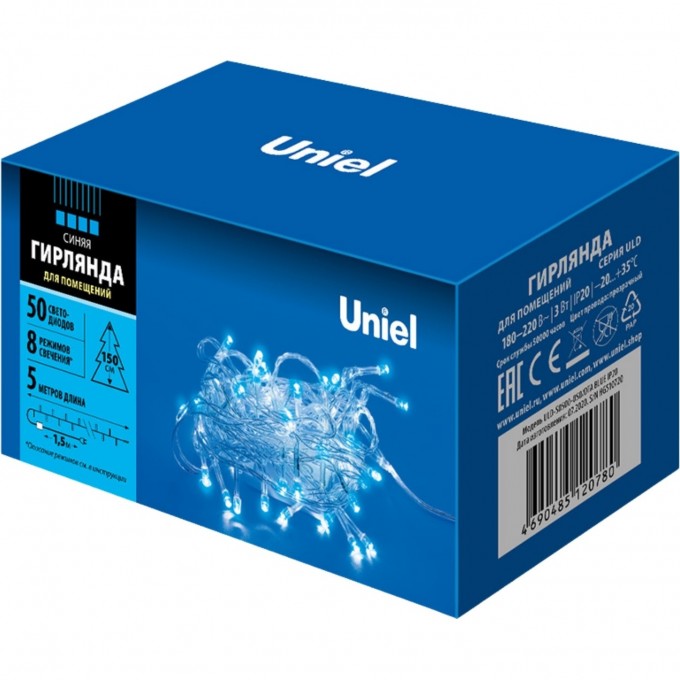 Гирлянда UNIEL ULD-S0500-050/DTA BLUE IP20 UL-00005253 Гирлянда UNIEL ULD-S0500-050/DTA BLUE IP20 UL-00005253