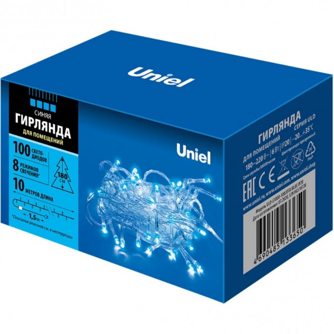 Гирлянда UNIEL ULD-S1000-100/DTA BLUE IP20 UL-00007197 Гирлянда UNIEL ULD-S1000-100/DTA BLUE IP20 UL-00007197