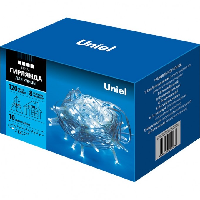 Гирлянда UNIEL ULD-S1000-120/DWA WARM WHITE IP67 UL-00007841 Гирлянда UNIEL ULD-S1000-120/DWA WARM WHITE IP67 UL-00007841
