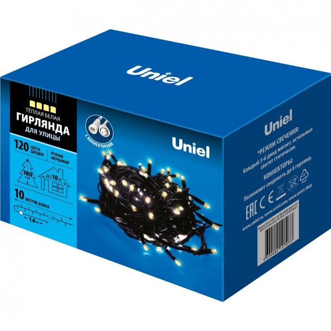 Гирлянда UNIEL ULD-S1000-120/TBK WARM WHITE IP67 UL-00003941 Гирлянда UNIEL ULD-S1000-120/TBK WARM WHITE IP67 UL-00003941