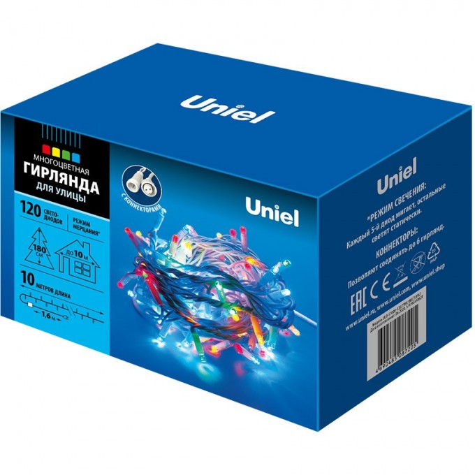 Гирлянда UNIEL ULD-S1000-120/TWK MULTI IP67 UL-00001353 Гирлянда UNIEL ULD-S1000-120/TWK MULTI IP67 UL-00001353