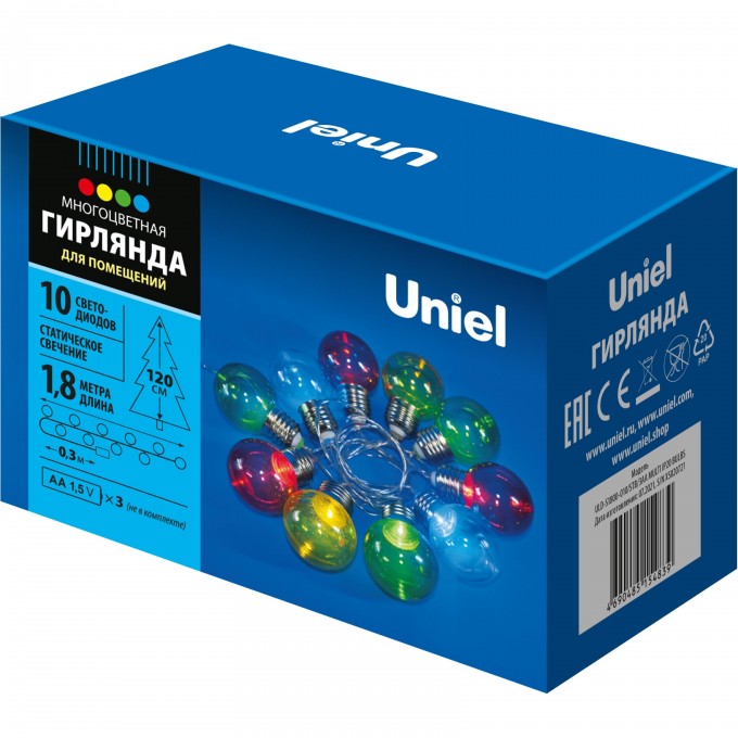 Гирлянда UNIEL ULD-S1800-010/STB/3AA MULTI IP20 BULBS UL-00008422 Гирлянда UNIEL ULD-S1800-010/STB/3AA MULTI IP20 BULBS UL-00008422