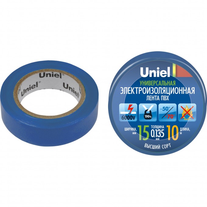Изоляционная лента UNIEL UIT-135P 10/15/01 BLU 04511 Изоляционная лента UNIEL UIT-135P 10/15/01 BLU 04511