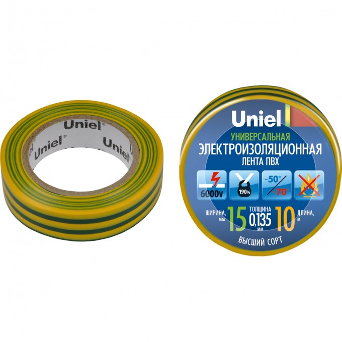 Изоляционная лента UNIEL UIT-135P 10/15/01 YGR 04516 Изоляционная лента UNIEL UIT-135P 10/15/01 YGR 04516