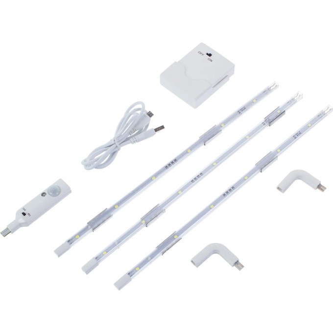 Комплект светодиодных полосок UNIEL ULM-F42-3W/4200K SENSOR IP20 WHITE с датчиком движения 10Lux UL-00002889 Комплект светодиодных полосок UNIEL ULM-F42-3W/4200K SENSOR IP20 WHITE с датчиком движения 10Lux UL-00002889
