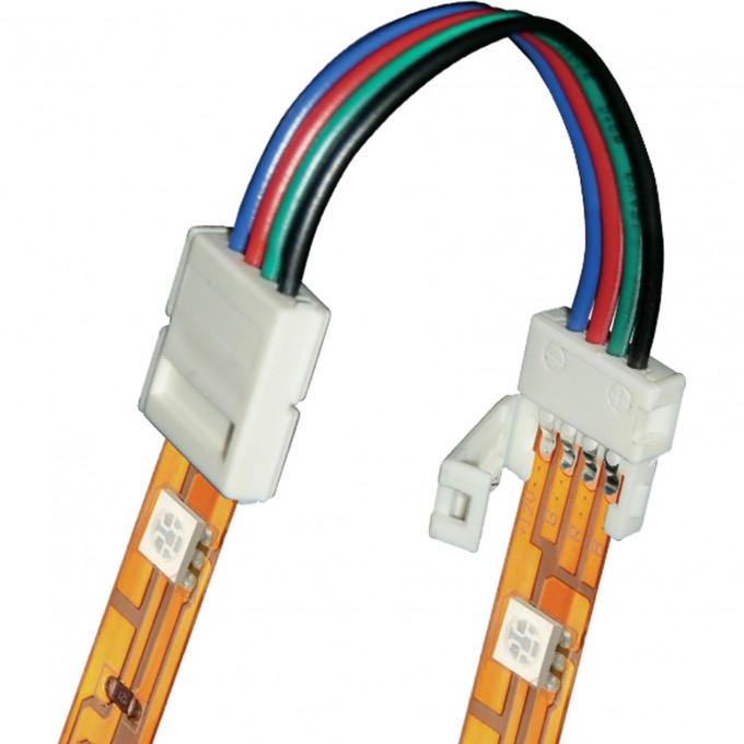 Коннектор для соединения светодиодных лент UNIEL UCX-SS4/B20-RGB WHITE 020 POLYBAG 06613 Коннектор для соединения светодиодных лент UNIEL UCX-SS4/B20-RGB WHITE 020 POLYBAG 06613