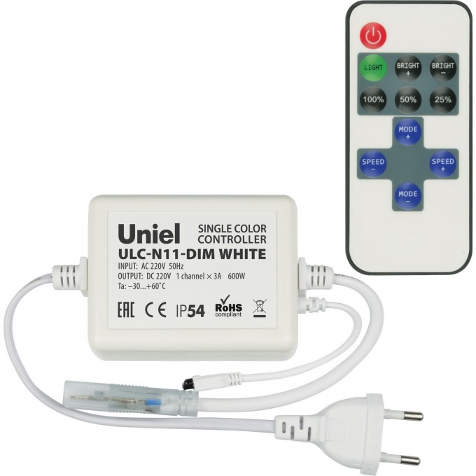 Контроллер UNIEL ULC-N11-DIM WHITE UL-00002277 Контроллер UNIEL ULC-N11-DIM WHITE UL-00002277