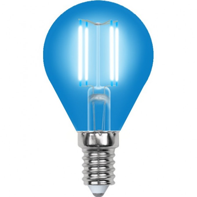 Лампа светодиодная UNIEL LED-G45-5W/BLUE/E14 GLA02BL картон UL-00002989 Лампа светодиодная UNIEL LED-G45-5W/BLUE/E14 GLA02BL картон UL-00002989