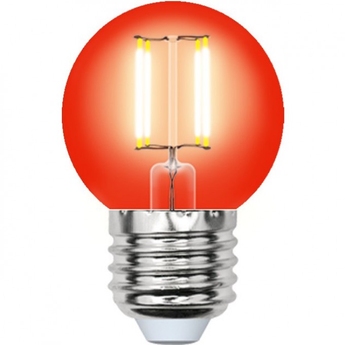 Лампа светодиодная UNIEL LED-G45-5W/RED/E27 GLA02RD картон UL-00002986 Лампа светодиодная UNIEL LED-G45-5W/RED/E27 GLA02RD картон UL-00002986