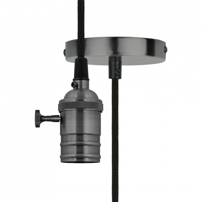 Патрон декоративный с проводом 1м и креплением UNIEL DLC-V-S24K/E27 TS/1M/BL PEARL BLACK UL-00004501 Патрон декоративный с проводом 1м и креплением UNIEL DLC-V-S24K/E27 TS/1M/BL PEARL BLACK UL-00004501