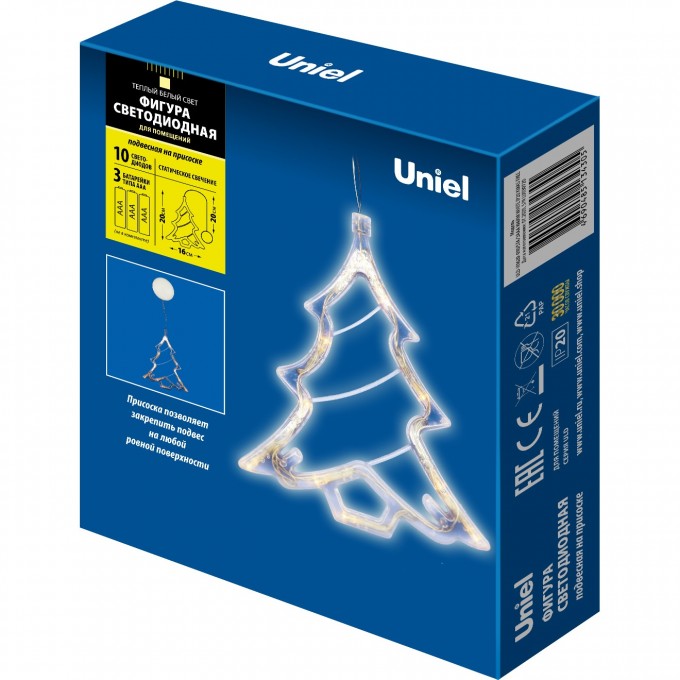 Подвес UNIEL ULD-H1620-010/STA/3AAA WARM WHITE IP20 XMAS TREE UL-00007254 Подвес UNIEL ULD-H1620-010/STA/3AAA WARM WHITE IP20 XMAS TREE UL-00007254