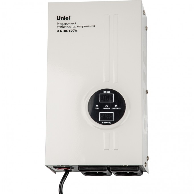 Стабилизатор напряжения UNIEL U-DTRS-500W ультратонкий, однофазный релейный UL-00010576 Стабилизатор напряжения UNIEL U-DTRS-500W ультратонкий, однофазный релейный UL-00010576