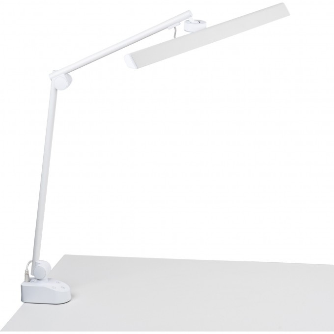 Светильник настольный UNIEL ULM-D116 18W/3000-6500K/DIM WHITE светодиодный на струбцине сенсорный выключатель диммер белый UL-00011747 Светильник настольный UNIEL ULM-D116 18W/3000-6500K/DIM WHITE светодиодный на струбцине сенсорный выключатель диммер белый UL-00011747