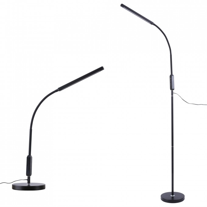 Торшер UNIEL ULM-T619 10W/3000-6500K/DIM BLACK напольный светодиодный, 10W, с регулировкой наклона UL-00010178 Торшер UNIEL ULM-T619 10W/3000-6500K/DIM BLACK напольный светодиодный, 10W, с регулировкой наклона UL-00010178