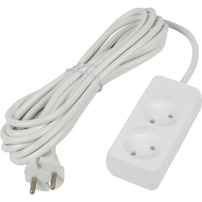 Удлинитель серии UNIEL S-CU2-5 WHITE , шнур 5м., 2 гнезда, 10A, б/з UL-00009978 Удлинитель серии UNIEL S-CU2-5 WHITE , шнур 5м., 2 гнезда, 10A, б/з UL-00009978