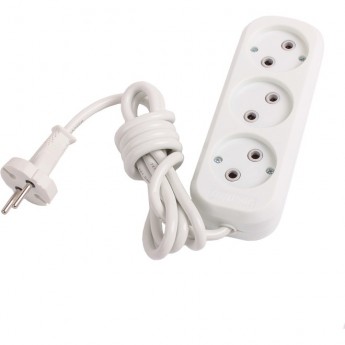Удлинитель серии UNIEL S-CU3-1,5 WHITE , шнур 1,5м., 3 гнезда, 10A, б/з Удлинитель серии UNIEL S-CU3-1,5 WHITE , шнур 1,5м., 3 гнезда, 10A, б/з