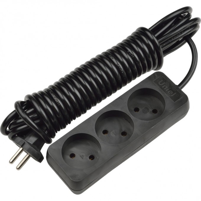 Удлинитель UNIEL S-CD3-3 BLACK UL-00003604 Удлинитель UNIEL S-CD3-3 BLACK UL-00003604