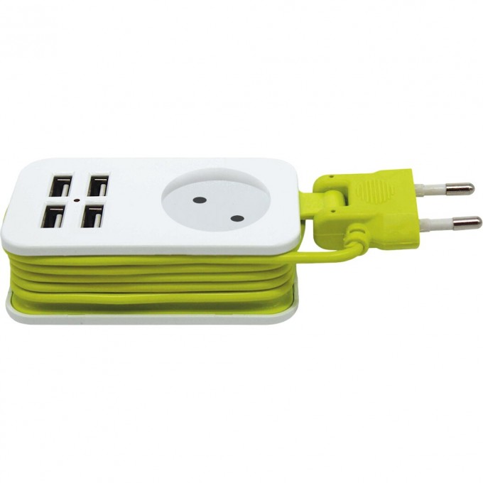 Удлинитель UNIEL S-CT1-1,5U WHITE/GREEN UL-00003331 Удлинитель UNIEL S-CT1-1,5U WHITE/GREEN UL-00003331