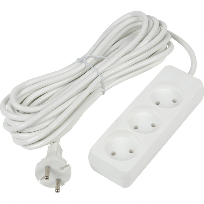Удлинитель UNIEL S-CU3-10 WHITE серии Ultra, шнур 10м., 3 гнезда, 10A, б/з UL-00009980 Удлинитель UNIEL S-CU3-10 WHITE серии Ultra, шнур 10м., 3 гнезда, 10A, б/з UL-00009980
