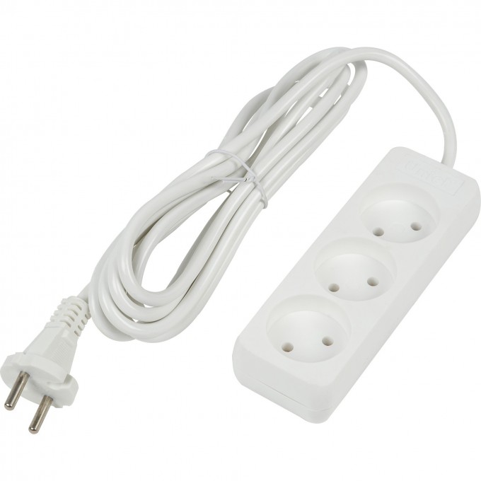 Удлинитель UNIEL S-CU3-3 WHITE серии Ultra, шнур 3м., 3 гнезда, 10A, б/з UL-00009982 Удлинитель UNIEL S-CU3-3 WHITE серии Ultra, шнур 3м., 3 гнезда, 10A, б/з UL-00009982