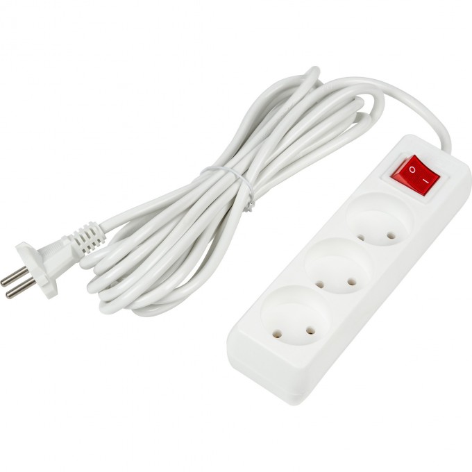 Удлинитель UNIEL S-CU3-5B WHITE серии Ultra, шнур 5м., 3 гнезда, 10A, б/з UL-00009996 Удлинитель UNIEL S-CU3-5B WHITE серии Ultra, шнур 5м., 3 гнезда, 10A, б/з UL-00009996