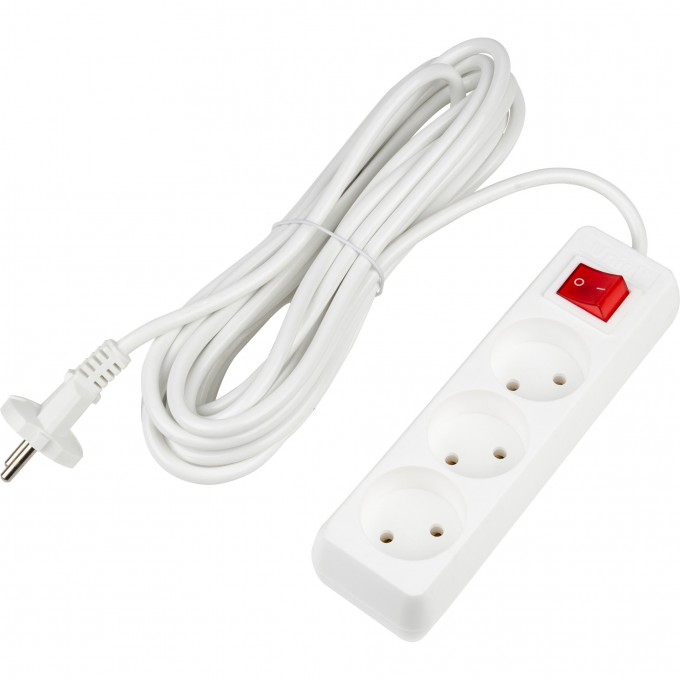 Удлинитель UNIEL S-CU3-7B WHITE серии Ultra, шнур 7м., 3 гнезда, 10A, б/з UL-00009997 Удлинитель UNIEL S-CU3-7B WHITE серии Ultra, шнур 7м., 3 гнезда, 10A, б/з UL-00009997