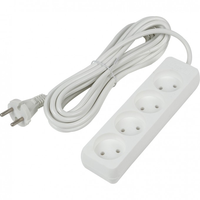 Удлинитель UNIEL S-CU4-5 WHITE серии Ultra, шнур 5м., 4 гнезда, 10A, б/з UL-00009989 Удлинитель UNIEL S-CU4-5 WHITE серии Ultra, шнур 5м., 4 гнезда, 10A, б/з UL-00009989