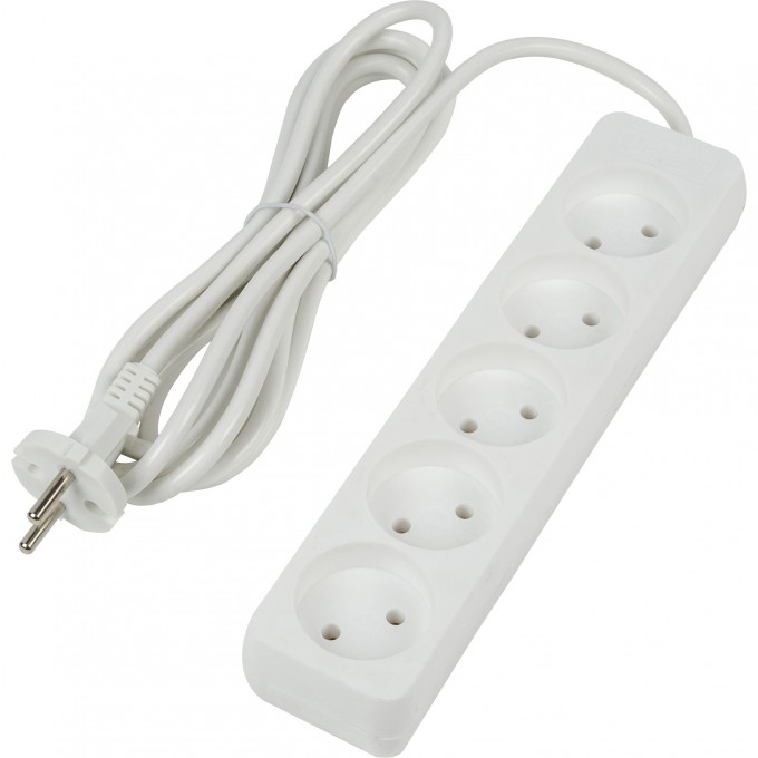 Удлинитель UNIEL S-CU5-3 WHITE серии Ultra, шнур 3м., 5 гнезд, 10A, б/з UL-00009990 Удлинитель UNIEL S-CU5-3 WHITE серии Ultra, шнур 3м., 5 гнезд, 10A, б/з UL-00009990
