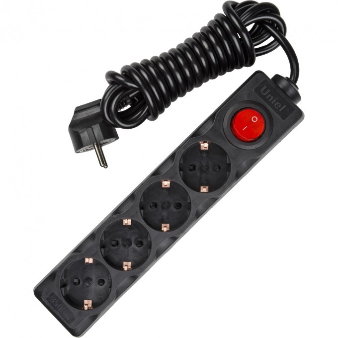 Удлинитель UNIEL S-GCD4-3B BLACK UL-00003610 Удлинитель UNIEL S-GCD4-3B BLACK UL-00003610