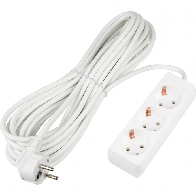 Удлинитель UNIEL S-GCU3-10 WHITE серии Ultra, шнур 10м., 3 гнезда, 16A, с/з UL-00010004 Удлинитель UNIEL S-GCU3-10 WHITE серии Ultra, шнур 10м., 3 гнезда, 16A, с/з UL-00010004
