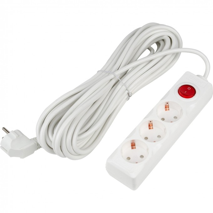 Удлинитель UNIEL S-GCU3-10B WHITE серии Ultra, шнур 10м., 3 гнезда, 16A, с/з UL-00010014 Удлинитель UNIEL S-GCU3-10B WHITE серии Ultra, шнур 10м., 3 гнезда, 16A, с/з UL-00010014