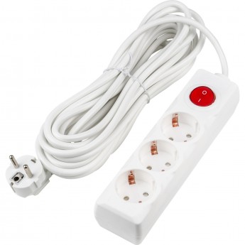 Удлинитель UNIEL S-GCU3-7B WHITE серии Ultra, шнур 7м., 3 гнезда, 16A, с/з Удлинитель UNIEL S-GCU3-7B WHITE серии Ultra, шнур 7м., 3 гнезда, 16A, с/з