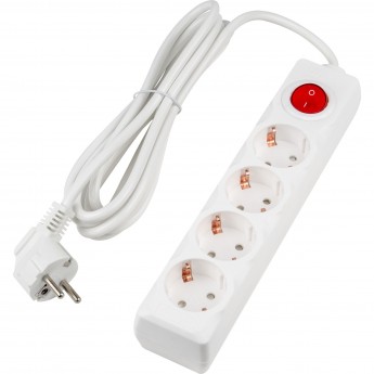 Удлинитель UNIEL S-GCU4-3B WHITE серии Ultra, шнур 3м., 4 гнезда, 16A, с/з Удлинитель UNIEL S-GCU4-3B WHITE серии Ultra, шнур 3м., 4 гнезда, 16A, с/з