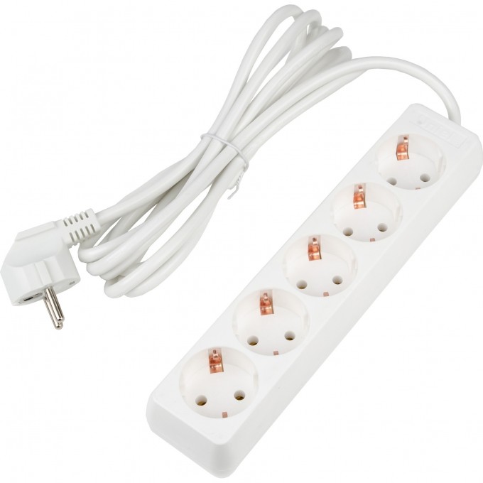 Удлинитель UNIEL S-GCU5-3 WHITE серии Ultra, шнур 3м., 5 гнезд, 16A, с/з UL-00010008 Удлинитель UNIEL S-GCU5-3 WHITE серии Ultra, шнур 3м., 5 гнезд, 16A, с/з UL-00010008