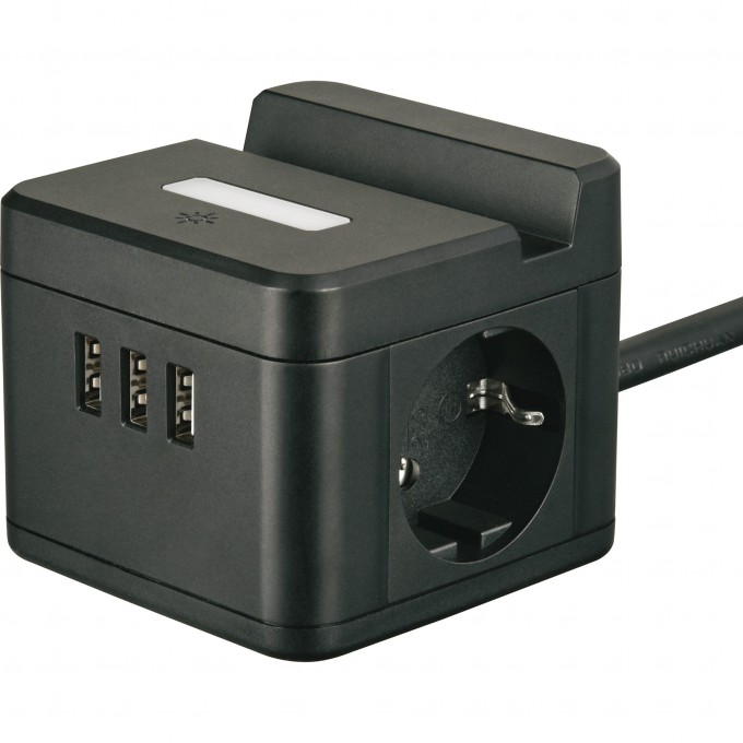 Удлинитель UNIEL STANDARD S-GCD2-1,5SBUH BLACK UL-00011252 Удлинитель UNIEL STANDARD S-GCD2-1,5SBUH BLACK UL-00011252